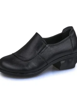 Alternative view of TIMETANGSpring Autum Genuine Leather Shoes Women High Heels Fashion Womens Pumps Office Ladies Shoes Black comfortable soft sing