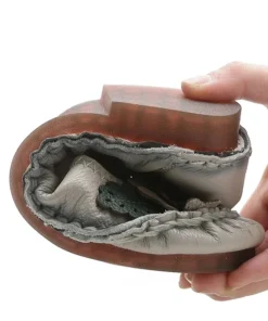 Alternative view of 2025 Genuine Leather Women Shoes Casual Flower Single Flat Round Toe Style Boat Shoes Soft Comfortable Women Flats