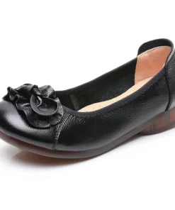 Alternative view of Genuine Leather Shoes Women Loafers Thick sole Women Casual Shoes Slip-on Ladies Footwear Black Blue Plus Size 41 A4350