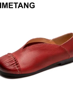 2025 Original Handmade Women's Shoes For Spring New Genuine Leather Shallow Cut Single Shoes Flat Bottomed Casual Shoes