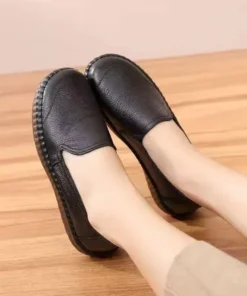 Alternative view of 2025 Women's Flats Handmade Shoes Spring Autumn Genuine Leather Ladies Shoe Flat Shoes Women Leather Retro Shoes