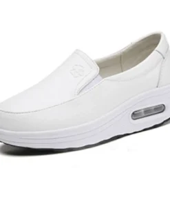 Alternative view of Spring air cushion nurse shoes white platform platform shake shoes leather women's shoes work shoes travel single shoe Wedges