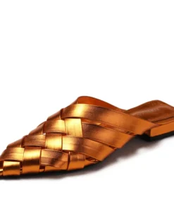 Alternative view of Female Pointed Toe Low Heel Slippers Summer Fashion Weave Slides Mules Size 35 43 Women's Sandals